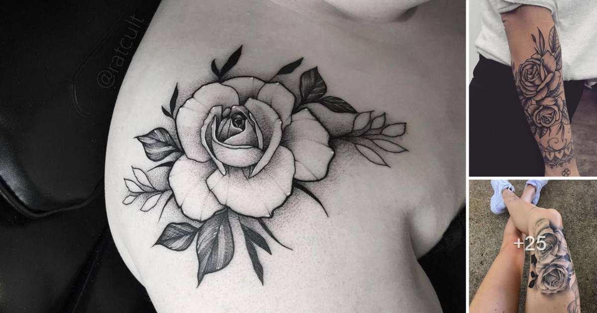 En este momento estás viendo Mas de 25 Diseños de Tatuajes de Rosas en Blanco y Negro