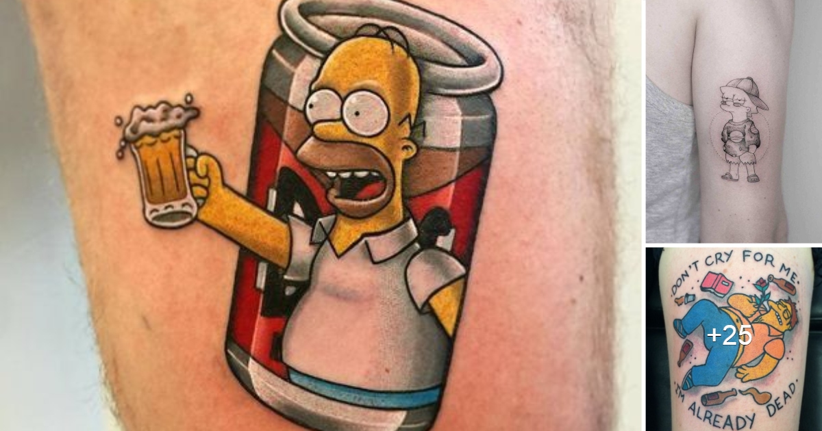 En este momento estás viendo Ideas de Tatuajes Inspirados en la Seria de los Simpson