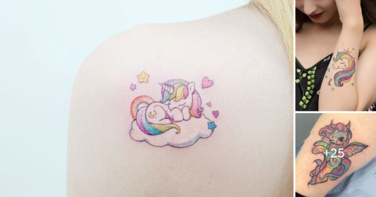 Lee más sobre el artículo Coloridas Ideas de Tatuajes de unicornios: ¿qué significan?