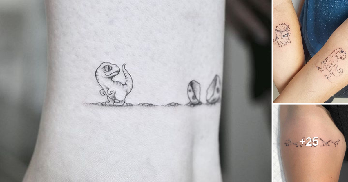 En este momento estás viendo Ingeniosos Tatuajes de pequeños dinosaurios